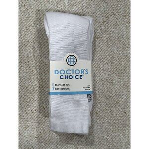 Doctor's Choice Diabetic Men Seamless Crew Socks Non Binding 4 Pair Size 12-15